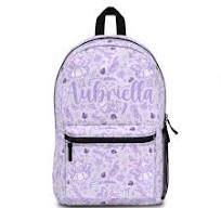 Zaino personalizzato viola, borsa per il ritorno a scuola ...