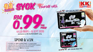 Looking for kk super mart opening hours? 9 9 Syok Yourself Sofy Cooling Fresh Sanitary Pad Promotion Kk Group