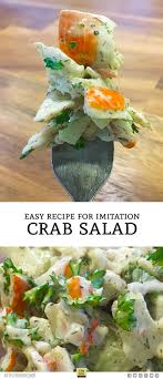 Imitation Crab Salad Recipe How To Make It Just Like The Deli Recipe Crab Salad Recipe Imitation Crab Salad Crab Recipes Healthy