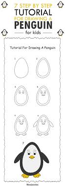 Which step requires no skill. How To Draw A Penguin Step By Step Easy Tutorial For Kids Drawing For Kids Drawings Drawing Lessons