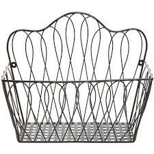Maybe you would like to learn more about one of these? Decorative Black Metal Wire Loop Design Wall Mounted Magazine Holder Bin Fruit Basket Rack Mygift Wall Mounted Wire Baskets Baskets On Wall Ideas For Baskets
