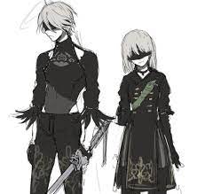 2b9s Genderswap Sketch Dae Character Art Nier Automata Character Design