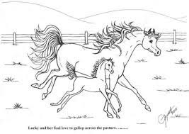 The unicorn has tossed some of its mane in front of its face while galloping beneath a starry night. Coloring Pages Of Horses Free Printable Cards