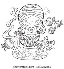 Feb 17, 2021 · [ read: Cute Cartoon Little Mermaid Coloring Page Stock Vector Royalty Free 1612362865