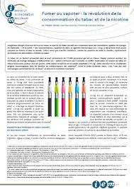 Le tabac est un produit nocif pour la santé. Fumer Ou Vapoter La Revolution De La Consommation Du Tabac Et De La Nicotine Institut Economique Molinari