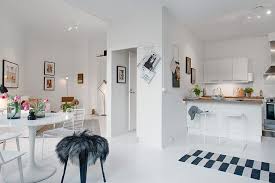 Single Room Apartment With An Interesting Layout In Gothenburg Sweden Freshome Com Small Apartment Dining Room Interior Design Apartment Small Apartment Dining Room