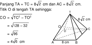 We did not find results for: Limas Segi Empat Beraturan T Abcd Mempunyai Panjang Rusuk Alas 8 Cm Dan Rusuk Tegak 8 2 Cm Mas Dayat