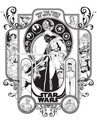 Star Wars Art Nouveau On Behance Star Wars Stencil Star Wars Art Star Wars Canvas Art