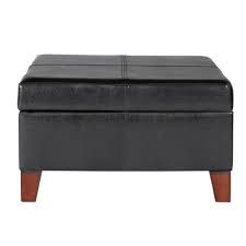 This large contemporary styled coffee table features two full tiers of surface here's a very idiosyncratic design, a storage coffee table built to resemble an old fashioned steamer trunk. Large Faux Leather Storage Ottoman Black Homepop Target