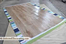 Diy Make An Easy Floor Cloth In 60 Minutes Or Less Addicted 2 Decorating Area Rugs Diy Floor Cloth Diy Outdoor Rug Diy