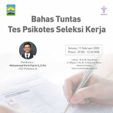 Ini dia jenis soal psikotes untuk tes seleksi kerja yang harus kamu ketahui serta tips cara mengerjakannya. Rumah Siap Kerja