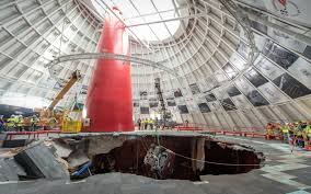 corvette museum filling sinkhole, three