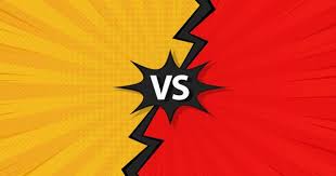 Comic Fighting Cartoon Background Yellow Vs Red Vector Illustration Design Premium Vector Pop Art Background Illustration Design Poster Background Design