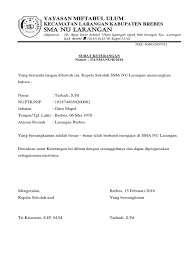 Contoh surat keterangan tidak aktif mengajar lagi. Contoh Surat Berhenti Mengajar Pdf
