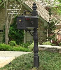 With a cast aluminum mailbox, you won't need to worry about unsightly rusting. All Williamsburg Aluminum Mailbox Posts And Mailbox Williamsburg Decorative Aluminum Mailbox Post And Mailbox 111 Aluminum Mailbox Midatlantic Mailbox Inc Product Details