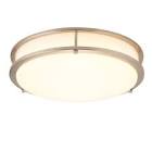 LED Double Ring Flush Mount Light Fixture, 14-in Noma