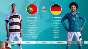 Pes 2020 Portugal Vs Germany Uefa Euro 2020 New Kits 2020 2021 Gameplay Pc Youtube