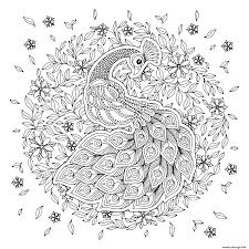 S'inspirant de la nature ou totalement surréalistes, ces dessins se différencient des mandalas car ils ne sont pas concentrés sur un même. Coloriage Paon Animal Adulte Antistress Noir Et Blanc Dessin Adulte A Imprimer