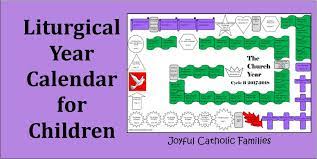 Color systems that resemble those observed by the roman catholic church, . Liturgical Year Calendar For Children