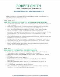 Top government resume templates & samples. Government Contractor Resume Samples Qwikresume