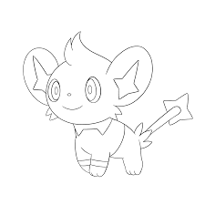 Enjoy coloring with the colors of your choice. Shinx Dp Sprite Line Art Pokemon Coloring Pages Pokemon Art Line Art