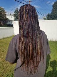 Black And Blonde Ombre Knotless Braids Knotless Box Braids Box Braids Braids Black Women Hairstyles