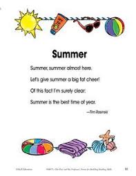 Summer Poems For Preschoolers Google Search Summer Poems Kids Poems Classroom Songs