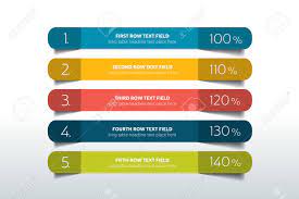 Creative table infographics images stock photos vectors. Table Schedule Design Template With 5 Row Vector Banner Royalty Free Cliparts Vectors And Stock Illustration Image 53175055