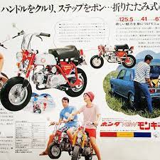ホンダ モンキーz50aカタログ 裏 honda bike stationary bike