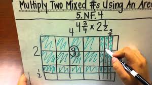 In this area model multiplication video, farmer maslow takes us on a tour of his farm by the sea as he plants his new crops. Es 5 Math Multiply Mixed Numbers Using Area Models Youtube