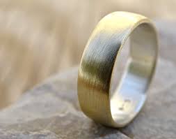 Brass Wedding Ring Domed Brass Ring Silver Mens Ring Silver Brass Mens Wedding Band Two Ton In 2020 Mens Wedding Rings Black Custom Mens Wedding Rings Rings For Men