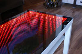 White Table Led 3d Coffee Table Illuminated Infinity Mirror Effect Remote Rf Infinity Mirror Diy Led Infinity Mirror Infinity Mirror