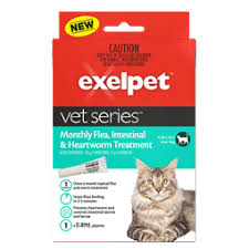 Talk to your veterinarian about prescribing safe feline heartworm prevention that comes in topical treatments and chewables. Vet Series Monthly Flea Intestinal Heartworm Treatment For Cats Over 4kg Exelpet