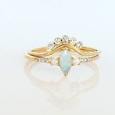 Ending friday at 9:13pm pdt. 14kt Gold Opal Pearl Diamond Accent Ring La Kaiser
