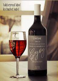 Team Thank You Gift Thank You Wine Label Achievement Gift Custom Wine Label Business Rewa Wine Bottle Stickers Personalized Wine Bottles Wine Bottle Labels