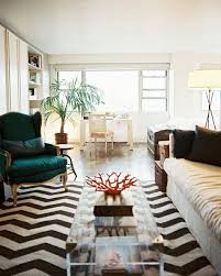 Transparent Black And White Striped Rug Play On Proportion Rugs In Living Room Home Living Room Photos