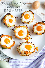 Sweet Potato Hashbrown Egg Nests Real Food Whole Life Recipe Christmas Breakfast Recipe Sweet Potato Hash Browns Brunch Recipes