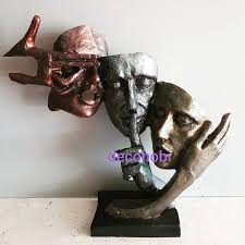 Gormedim Duymadim Bilmiyorum Maske Dekorasyon Seramik Ev Dekorasyonu