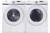 5.2 Cu. Ft. Front-Load Washer and 7.5 Cu. Ft. Electric Dryer - White WF45T60W/DVE45T5W Samsung