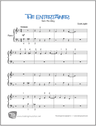 Our meet the composer graded piano solos are written to give students the best chance. The Entertainer Joplin Beginner Piano Sheet Music Digital Print