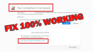 Products and design tips to help rooms serve more than one purpose. How To Fix Your Connection Is Not Secure Error Code Sec Error Unknown Issue In Mozilla Firefox Youtube