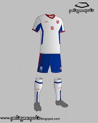 Football logo in flat design. Czech Republic National Football Team Away Kit 2016