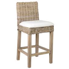 Nisha Rattan Counter Height Barstool Gray East At Main Rattan Counter Stools Rattan Stool Counter Stools