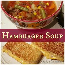 Add the garlic and ground beef, cook and stir until meat is browned and cooked through. Hamburger Soup Recipe Julias Simply Southern Hobo Stew