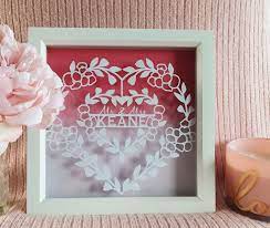 Personalised Wedding Gift Frame Shadowbox Papercut Wedding Frame Gift Personalized Wedding Gifts Wedding Gifts