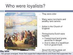 Loyalists Vs Patriots