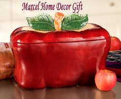 red apple kitchen decor cookie jar