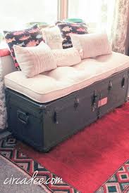 Bench Circa Dee Suitcase Decor Vintage Trunks Military Decor