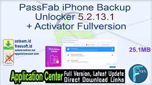 Buy now $99.00 $29.95 1 month license. Passfab Iphone Backup Unlocker 5 2 13 1 Activator Fullversion Free Download