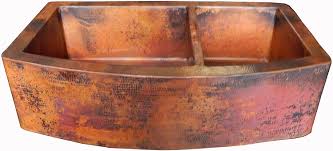 By combining expert craftsmanship, foremost, with an incredible selection of designs, our sinks add a touch of class, a touch of intrigue and a bit of old world elegance to any style or motif. Buy Rounded Apron Front Farmhouse Kitchen Double Bowl Mexican Copper Sink 60 40 33x22 Inches Online In Germany B018uq0n20
